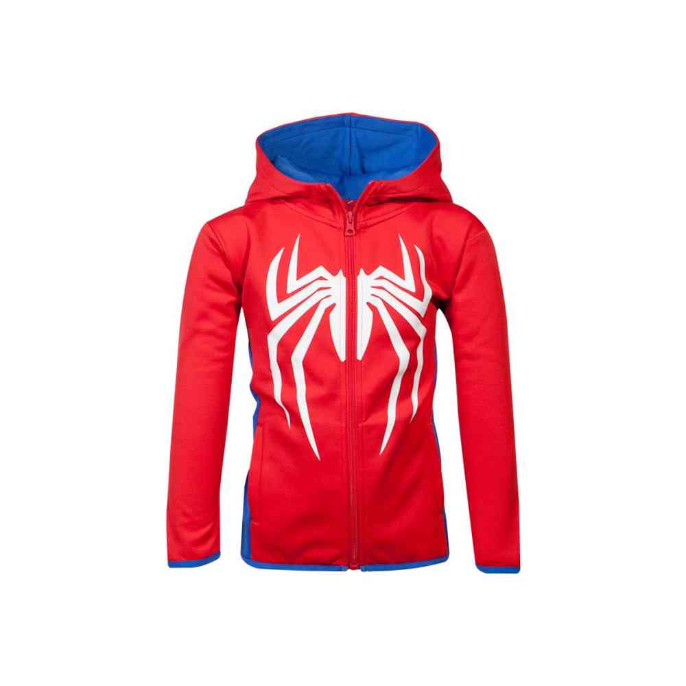 Marvel SpiderMan - Kids Teq Veste Zip à Capuche Enfants - Rouge
